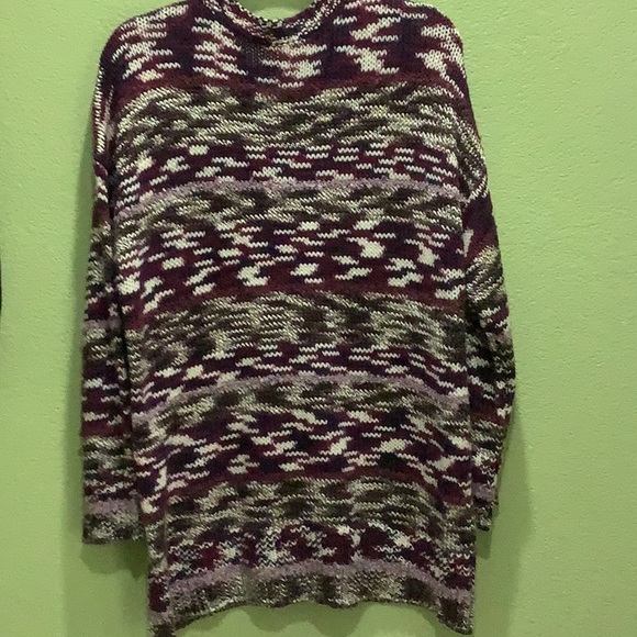 Westbound Crew Neck Hand Knit Sweater Tunic Spacedye Multi size XL Pullover - Picture 6 of 6